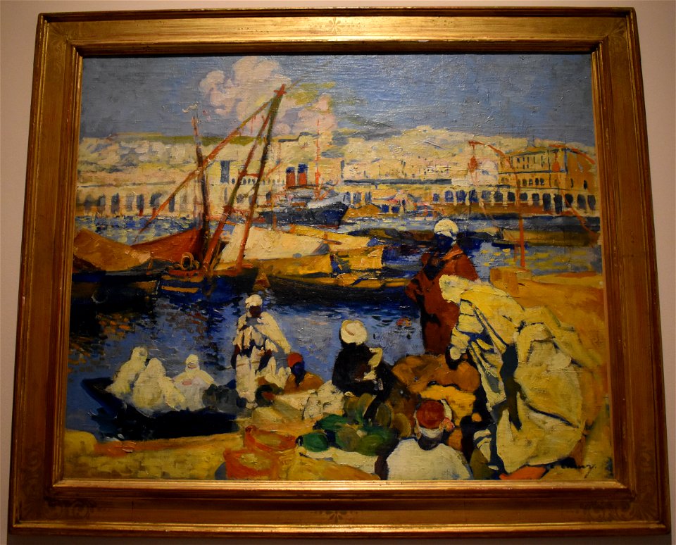 Léon Cauvy - Embarquement au port d'Alger 01
