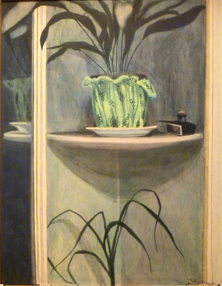 Léon Spilliaert (1908) Planten, inktpot en spiegel