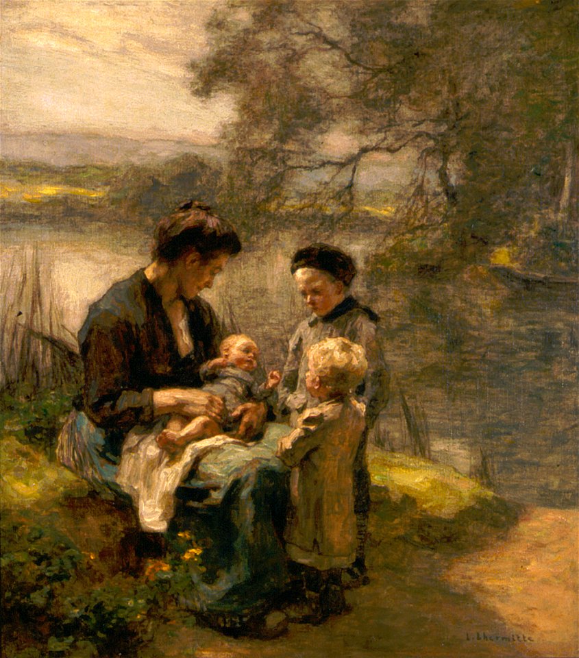 Léon Augustin Lhermitte - Woman with Child and Two Children - 137-1977 - Saint Louis Art Museum