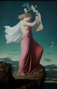 Léopold Burthe - Sapho jouant de la lyre