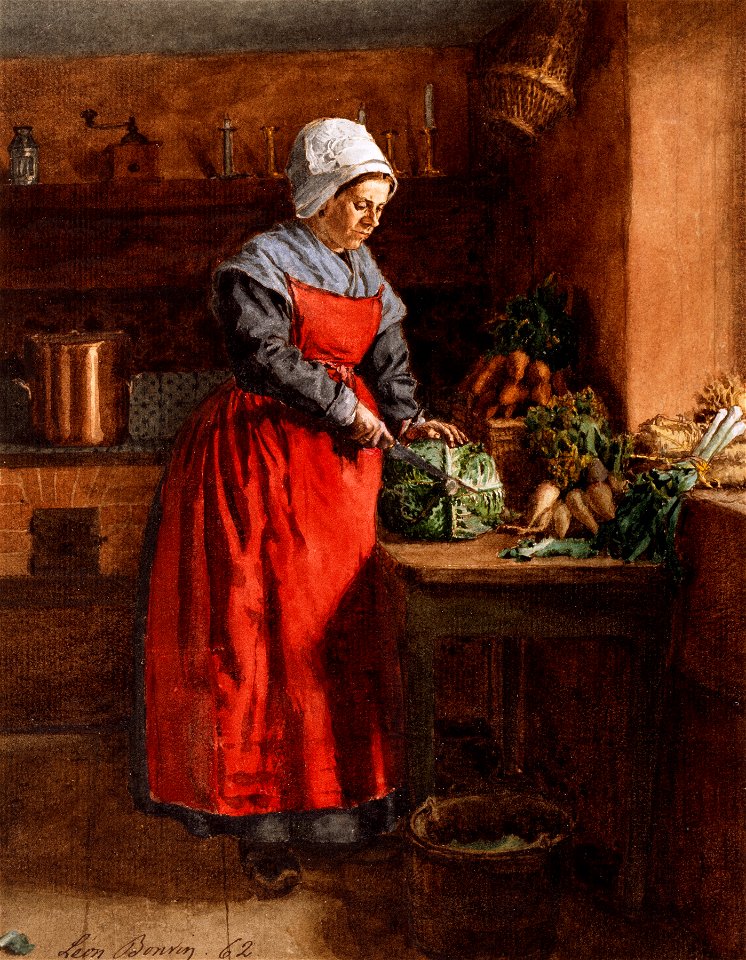 Léon Bonvin - Cook with Red Apron - Walters 371505