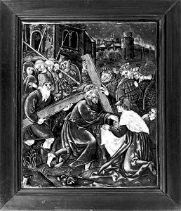 Léonard Limosin - Plaque with Christ Carrying the Cross - Walters 4459