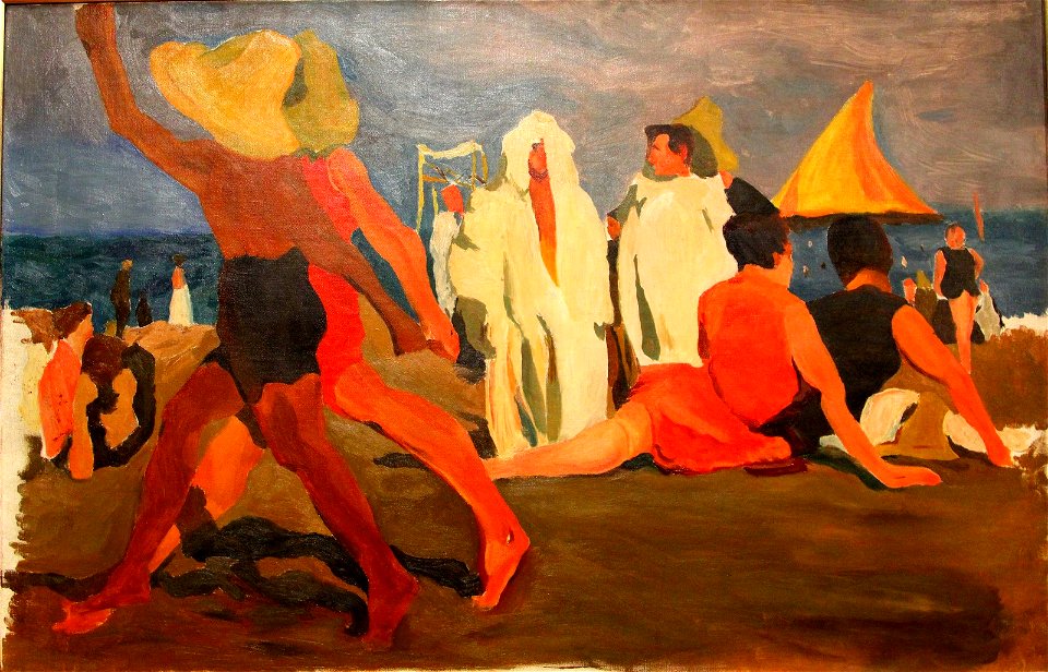Léon Bakst - Bathers on the Lido. Venice