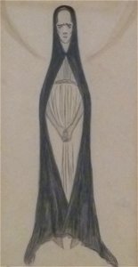 Léon Spilliaert (1900-1902) - Mater Deï, De vrouw met de kapmantel