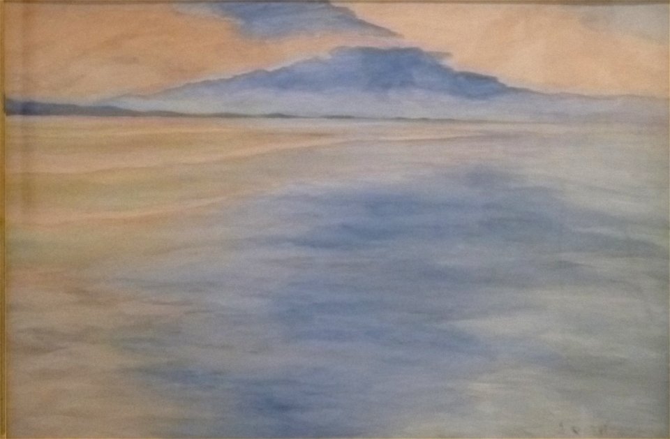 Léon Spilliaert (1933) - Blauwe en roze marine en strand