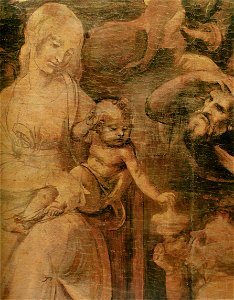 Léonard de Vinci - Adoration des mages. Free illustration for personal and commercial use.