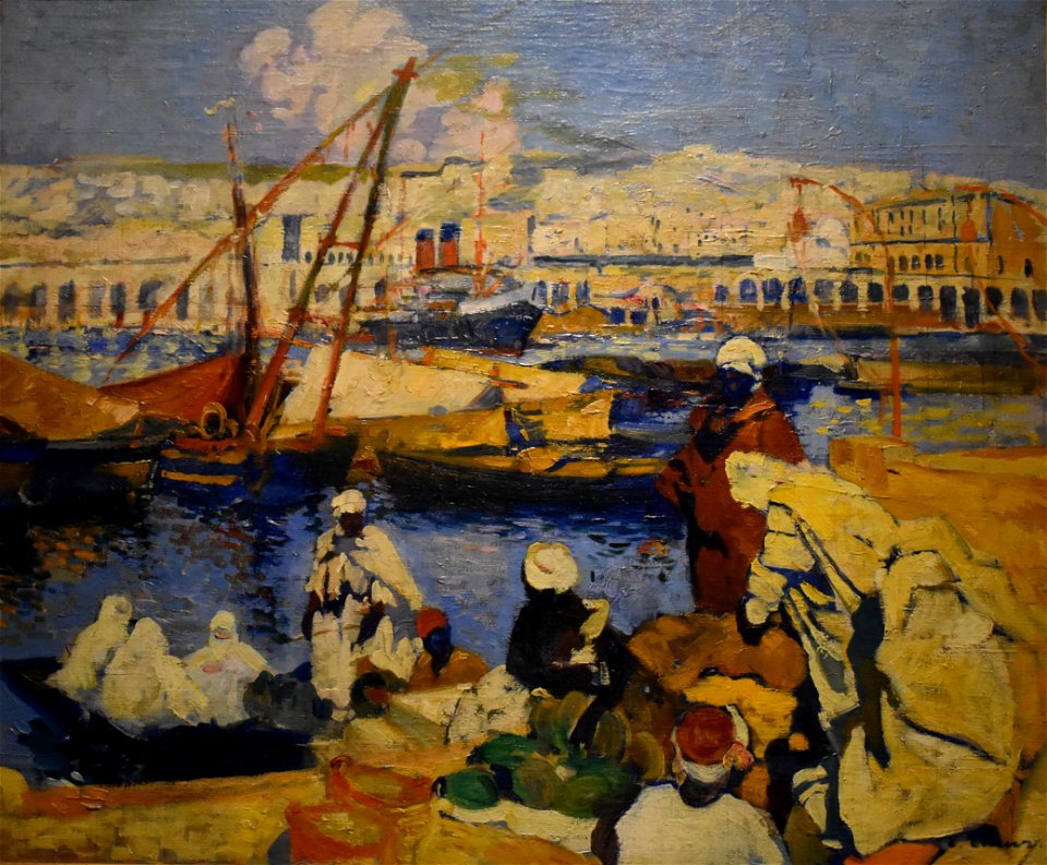 Léon Cauvy - Embarquement au port d'Alger 02