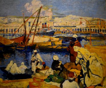 Léon Cauvy - Embarquement au port d'Alger 02