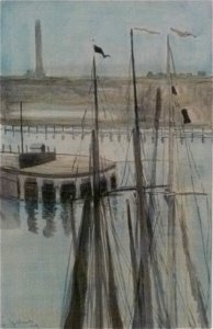 Léon Spilliaert 1909 - De vissershaven en de masten