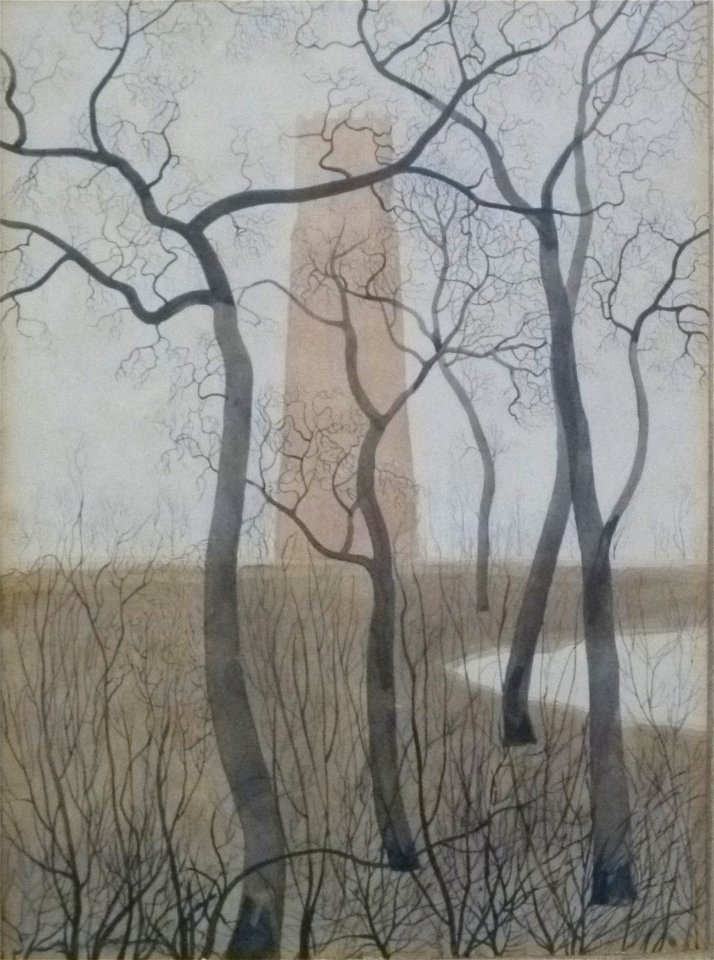 Léon Spilliaert 1917 - Het Maria-Hendrikapark en de watertoren
