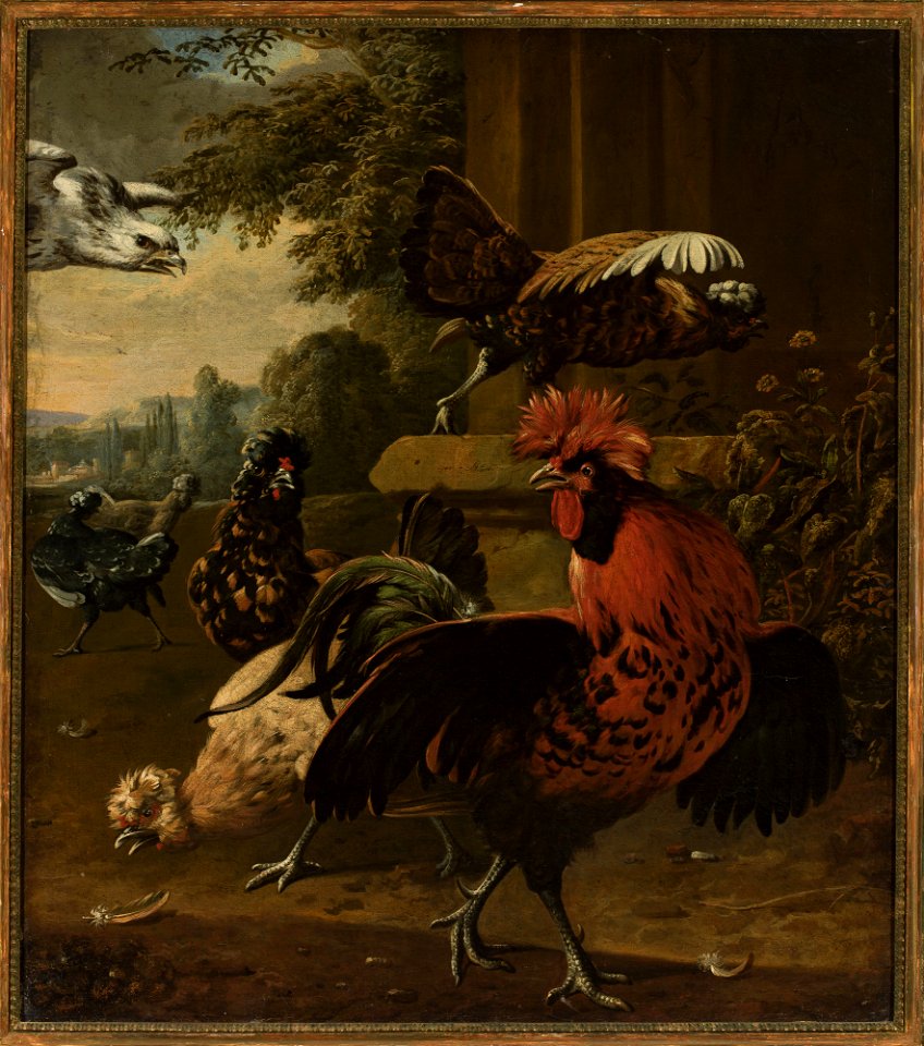 M. van der Raven - Birds attacked by a hawk - M.Ob.58 - National Museum in Warsaw
