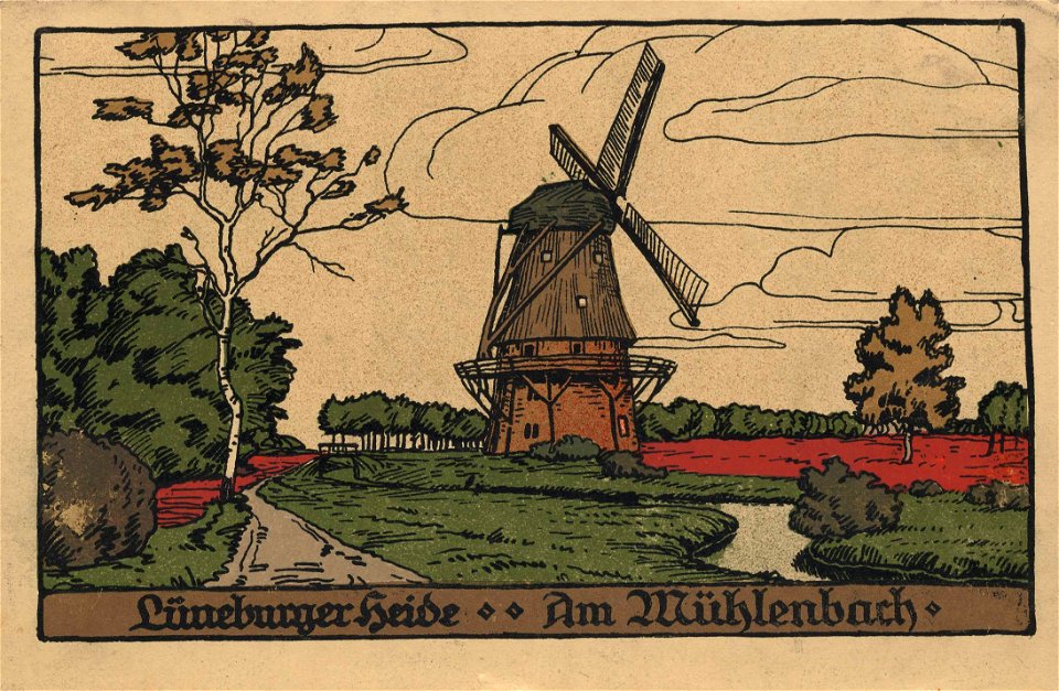 Lüneburg, Niedersachsen - Lüneburger Heide - Am Wühlenbach (Zeno Ansichtskarten)