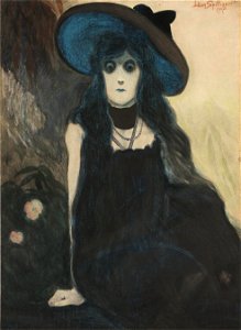 Léon Spilliaert - De absintdrinkster - La buveuse d'absinthe - Erfgoedfonds Koning Boudewijnstichting - Fonds du Patrimoine Fondation Roi Baudouin
