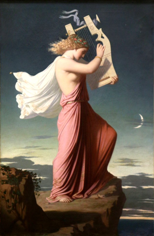 Léopold Burthe-Sapho jouant de la lyre