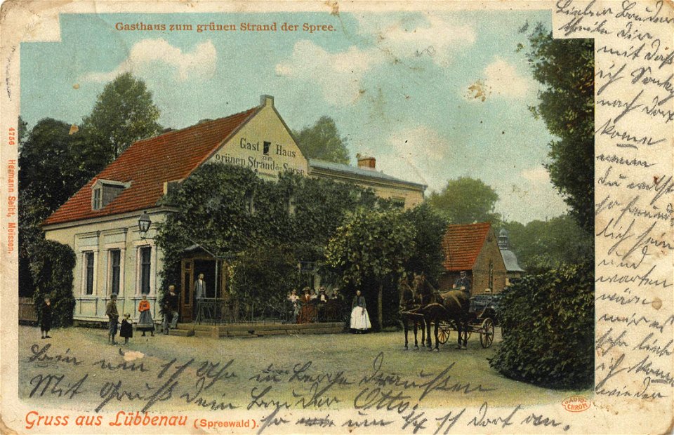 Lübbenau, Brandenburg - Gasthaus Zum grünen Strand der Spree (Zeno Ansichtskarten)