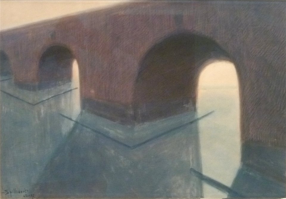 Léon Spilliaert (1907) - De Drie Gapers, zeedijk te Oostende