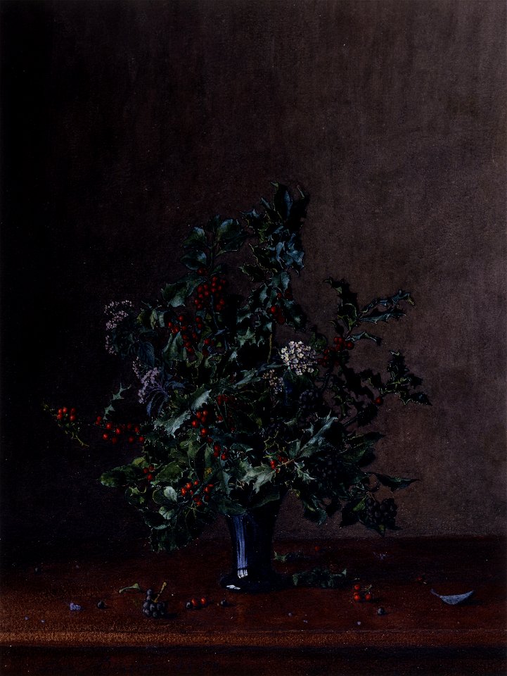 Léon Bonvin - Vase of Holly - Walters 371662