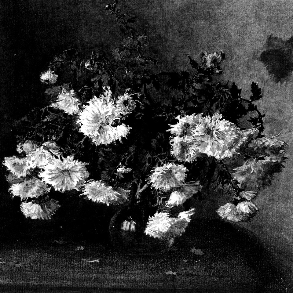 Léon Bonvin - Still Life with Vase of Chrysanthemus - Walters 371658