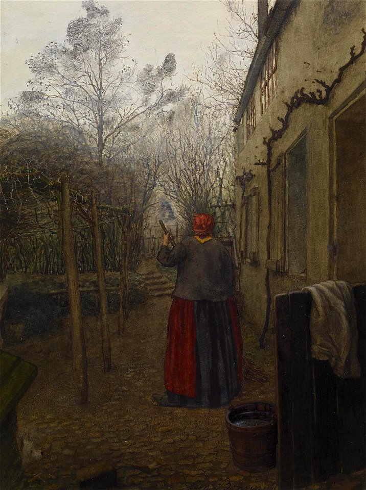 Léon Bonvin - Woman Sweeping - Walters 371668 (2)
