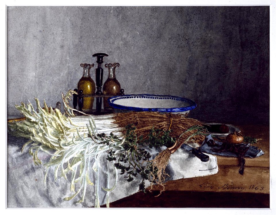 Léon Bonvin - Still Life with Cruets and Vegetables - Walters 371646 (2)