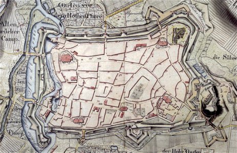 Lüneburg Stadtgrundriss mit Befestigung 1793