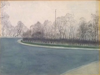 Léon Spilliaert 1915 - De Koninginnelaan bij het Maria-Hendrikapark