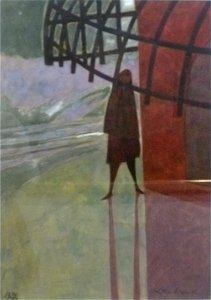 Léon Spilliaert 1928 - Meisje op scheepswerf