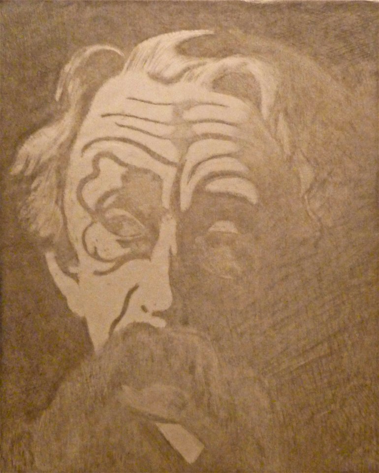 Léon Spilliaert (1908) Portret van Emile Verhaeren