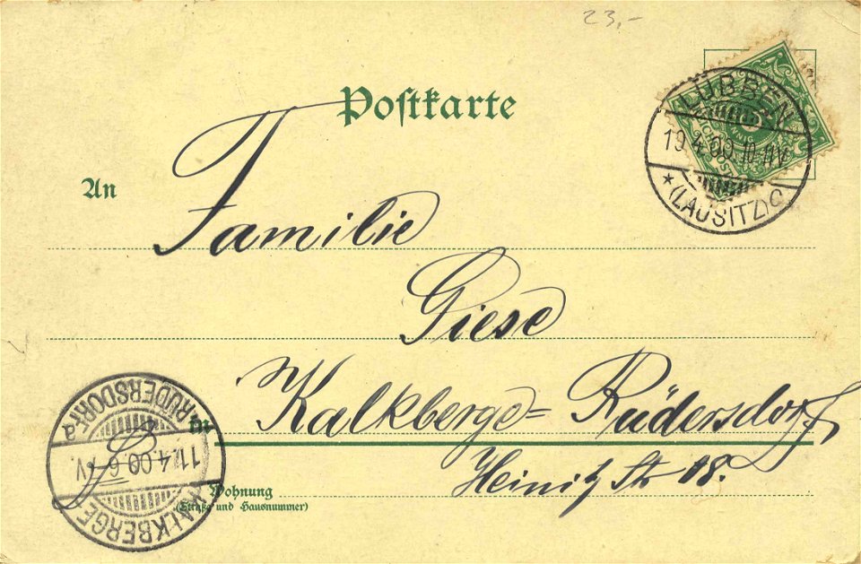 Lübben, Brandenburg - Idylle (back) (Zeno Ansichtskarten)