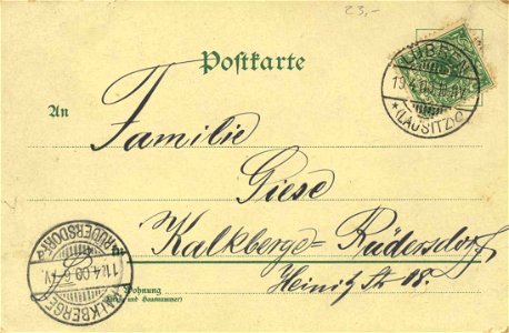 Lübben, Brandenburg - Idylle (back) (Zeno Ansichtskarten)