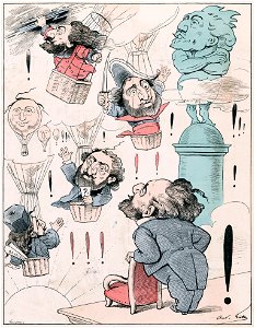 Léon Gambetta caricature by André Gill, ca. 1870