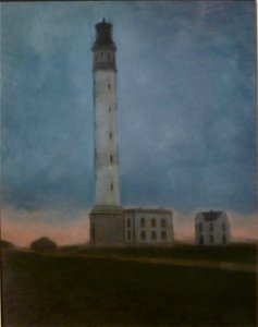 Léon Spilliaert (1909) De vuurtoren bij zonsondergang