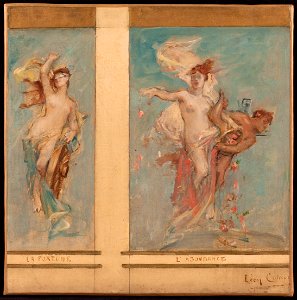 Léon-François Comerre - Esquisse pour la salle des fêtes de la mairie du 4ème , La Fortune et l'Abondance - PPP3930 - Musée des Beaux-Arts de la ville de Paris
