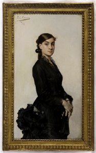 Léon-François Comerre - Portrait de Jacqueline Comerre-Paton en robe noire - PPP4950 - Musée des Beaux-Arts de la ville de Paris
