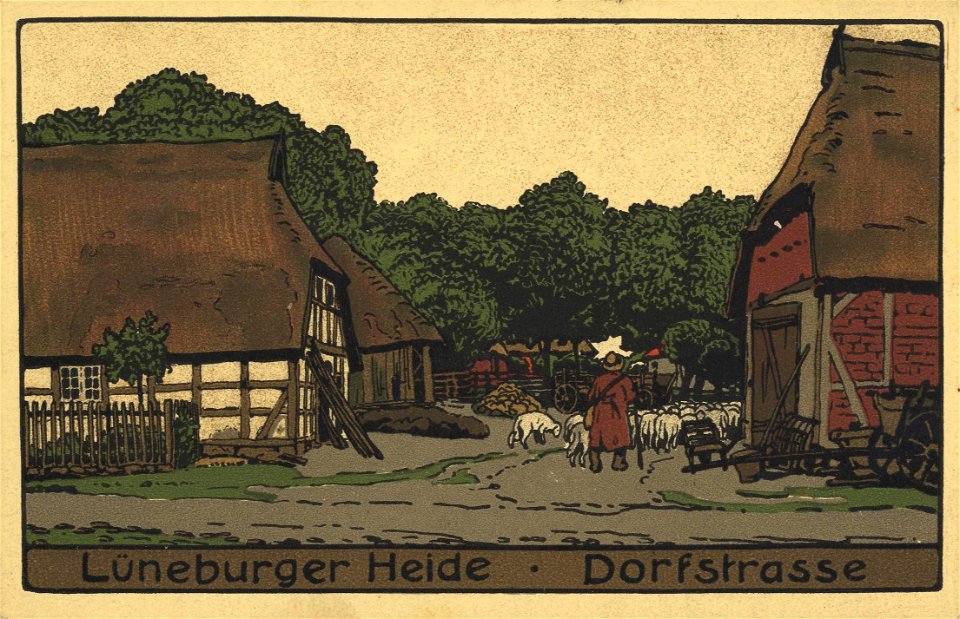 Lüneburg, Niedersachsen - Dorfstraße (2) (Zeno Ansichtskarten)