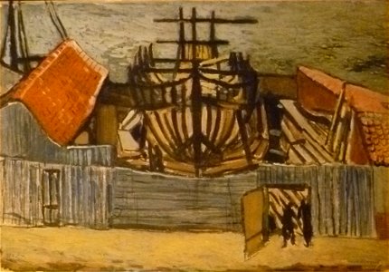 Léon Spilliaert (1924) - Scheepswerf te Oostende