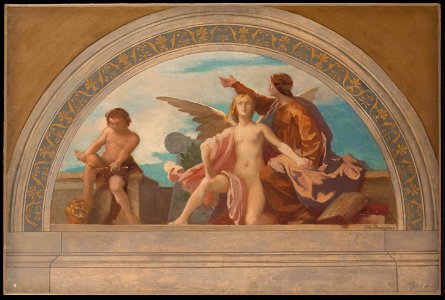 Léon Pierre Urbain Bourgeois - Esquisse pour le salon des Lettres de l'Hôtel de Ville de Paris , La philosophie affranchit la pensée - PPP3905 - Musée des Beaux-Arts de la ville de Paris