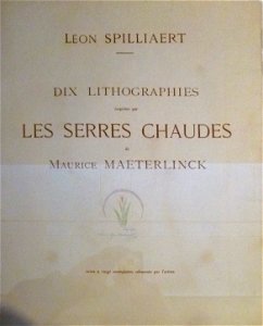 Léon Spilliaert (1918) Les Serres Chaudes - cover