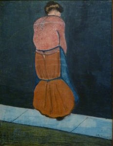 Léon Spilliaert (1910) - Vissersvrouw met oranje rok