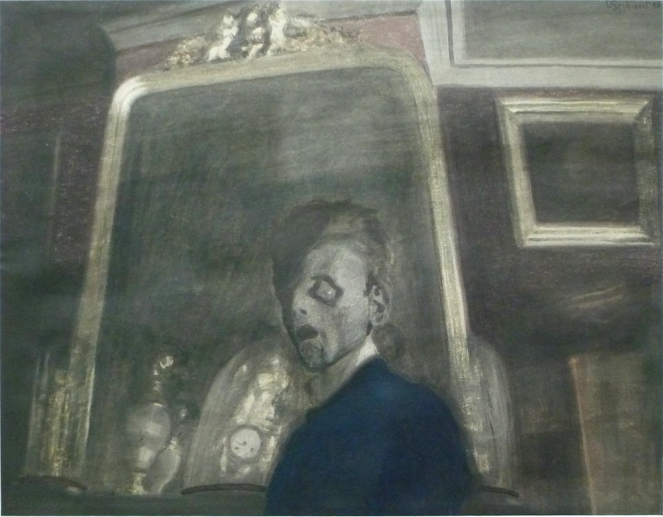 Léon Spilliaert (1908) - Zelfportret met spiegel
