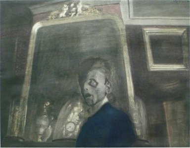 Léon Spilliaert (1908) - Zelfportret met spiegel