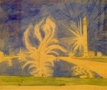 Léon Spilliaert 1917 - Bommen over de haven