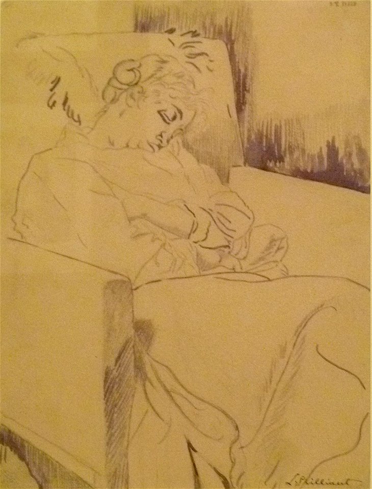 Léon Spilliaert (1917) - Rachel slapend in zetel