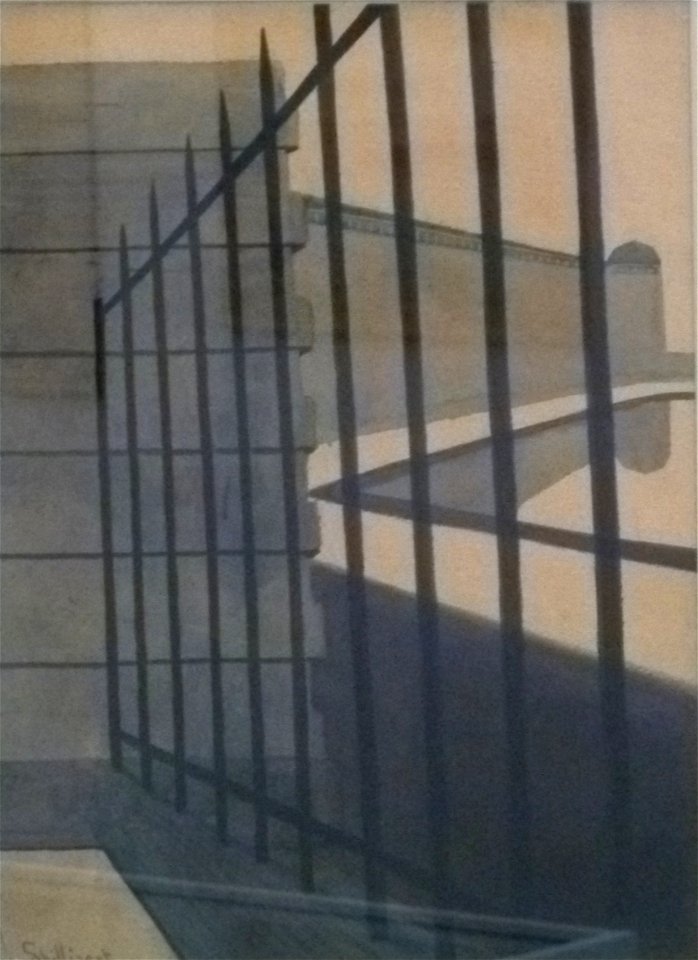 Léon Spilliaert 1909 - Het hekken van het Royal Palace Hotel