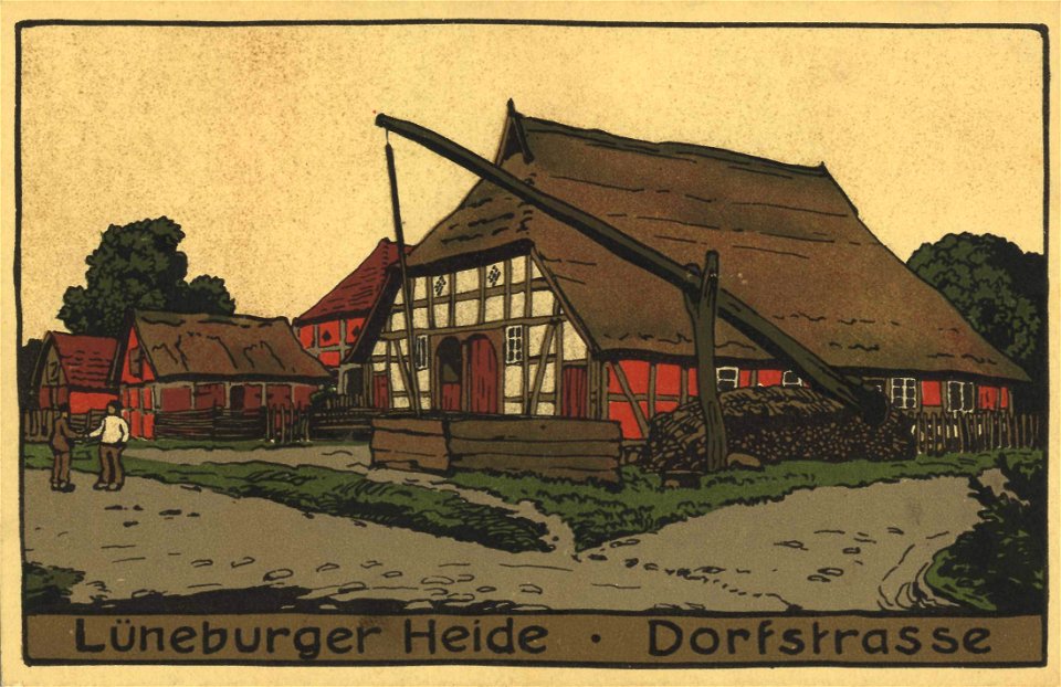 Lüneburg, Niedersachsen - Dorfstraße (Zeno Ansichtskarten)