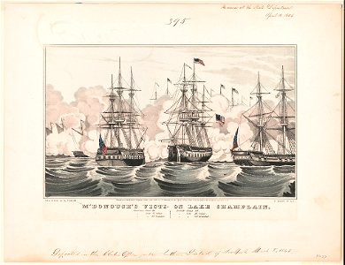 M'Donough's victy. on Lake Champlain - lith. & pub. by N. Currier. LCCN2002710550