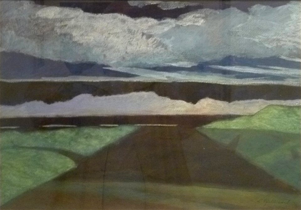 Léon Spilliaert 1925 - Groenendijk, marine, avond