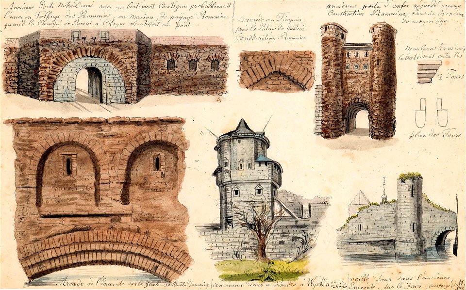 Maastricht, restanten stadsmuur & poorten (Ph v Gulpen)