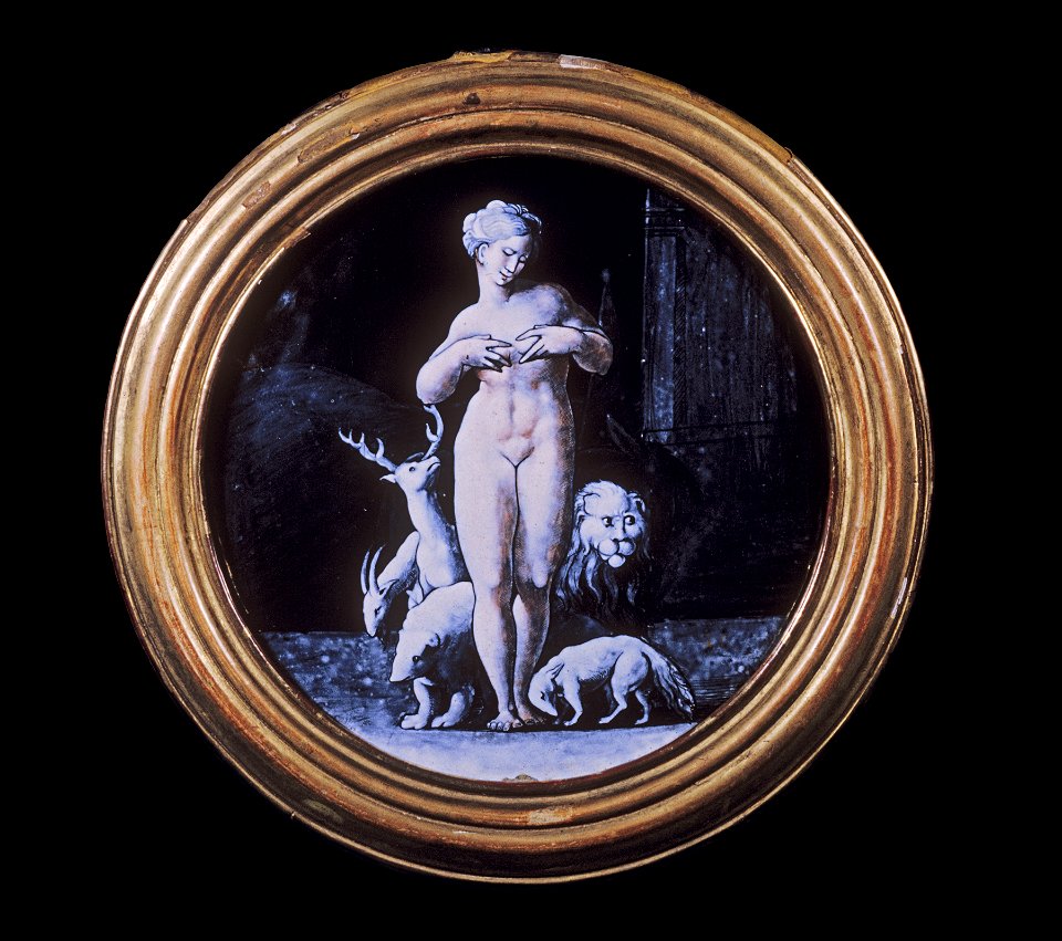 Léonard Limosin - Medallion with the Goddess Ops - Walters 44218