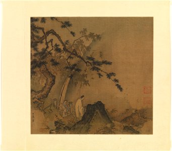 Ma Yuan - Scholar viewing a waterfall - 1973.120.9 - Metropolitan Museum of Art